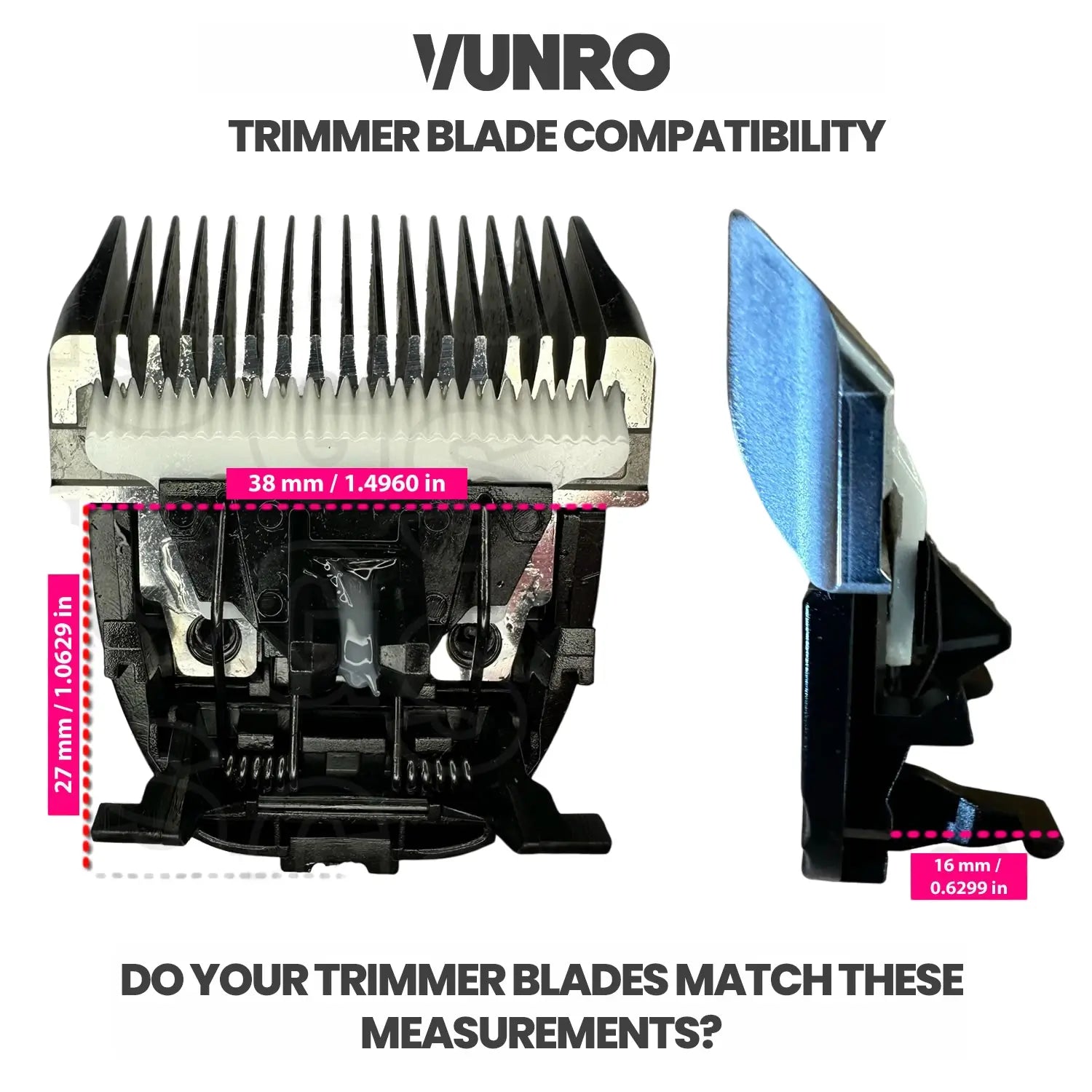 VUNRO PRO 4 in 1 Dog Trimmer Blade (1 mm - 1.9 mm)